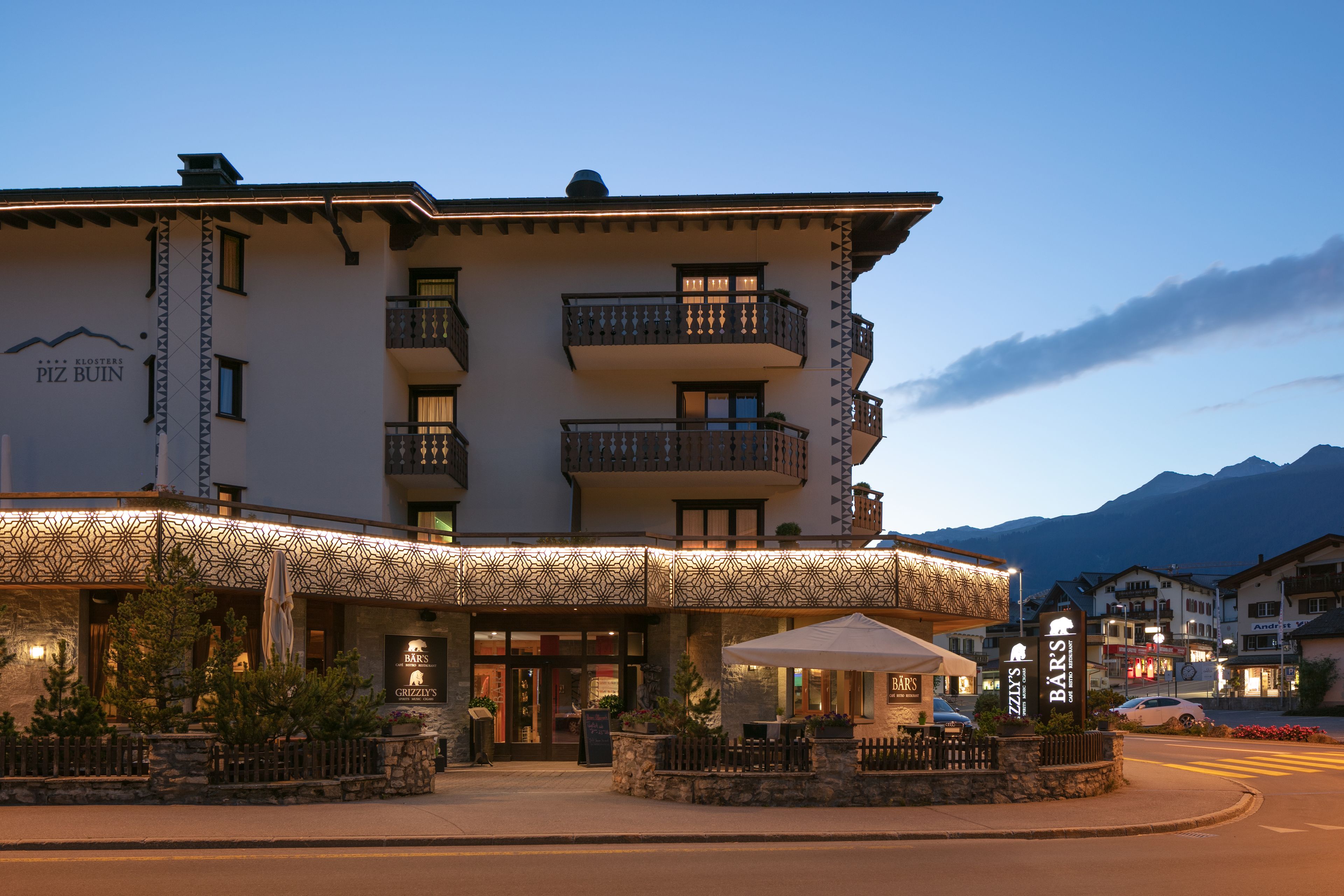 Front of property – evening/night