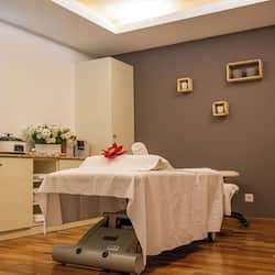 Sauna, steam room, aromatherapy, facials, 3 treatment rooms