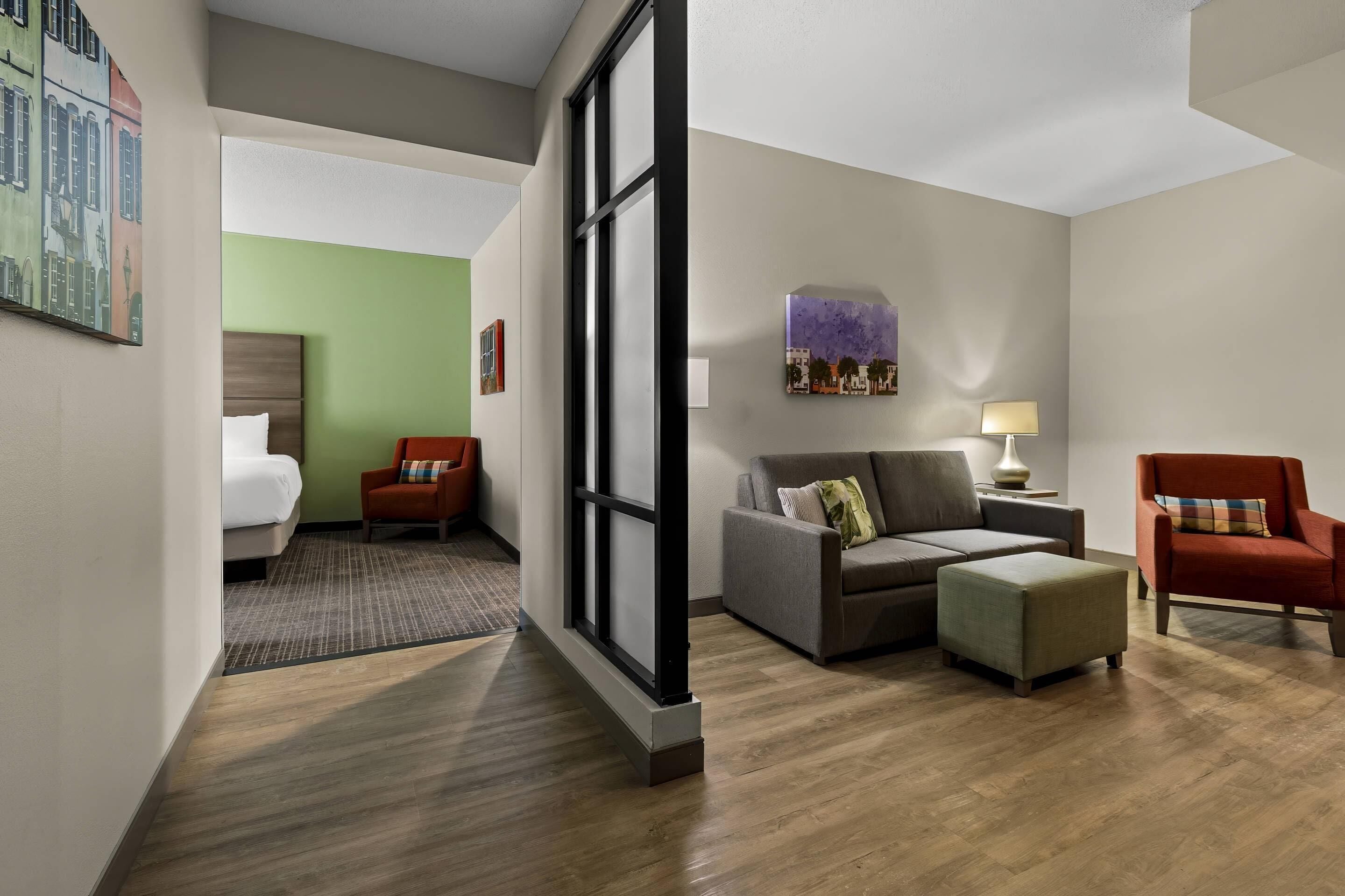 Suite, Non Smoking (2 Queen Beds with Sofabed, Accessible) | Pillow-top beds, in-room safe, desk, iron/ironing board