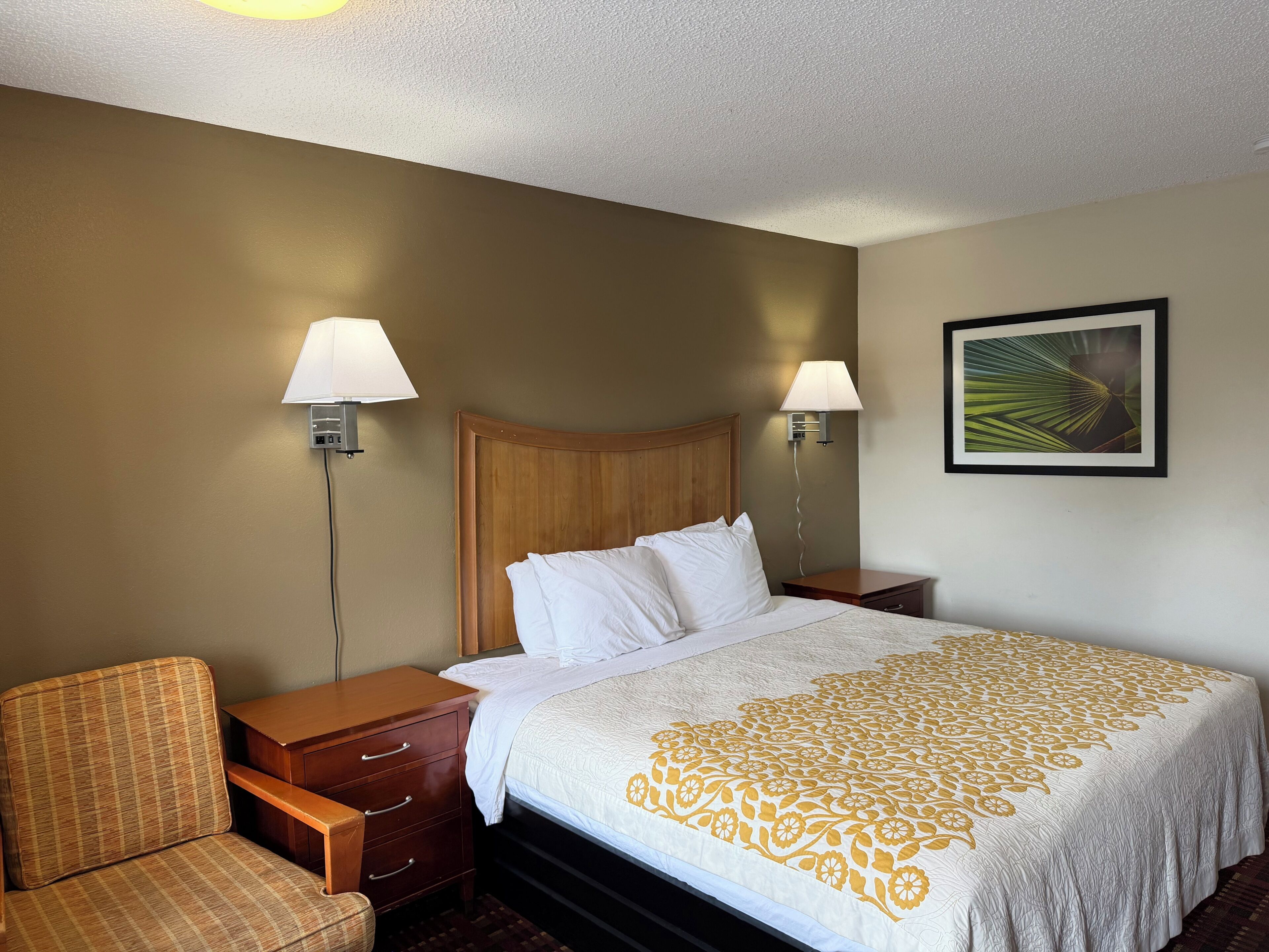 Desk, blackout drapes, iron/ironing board, free WiFi