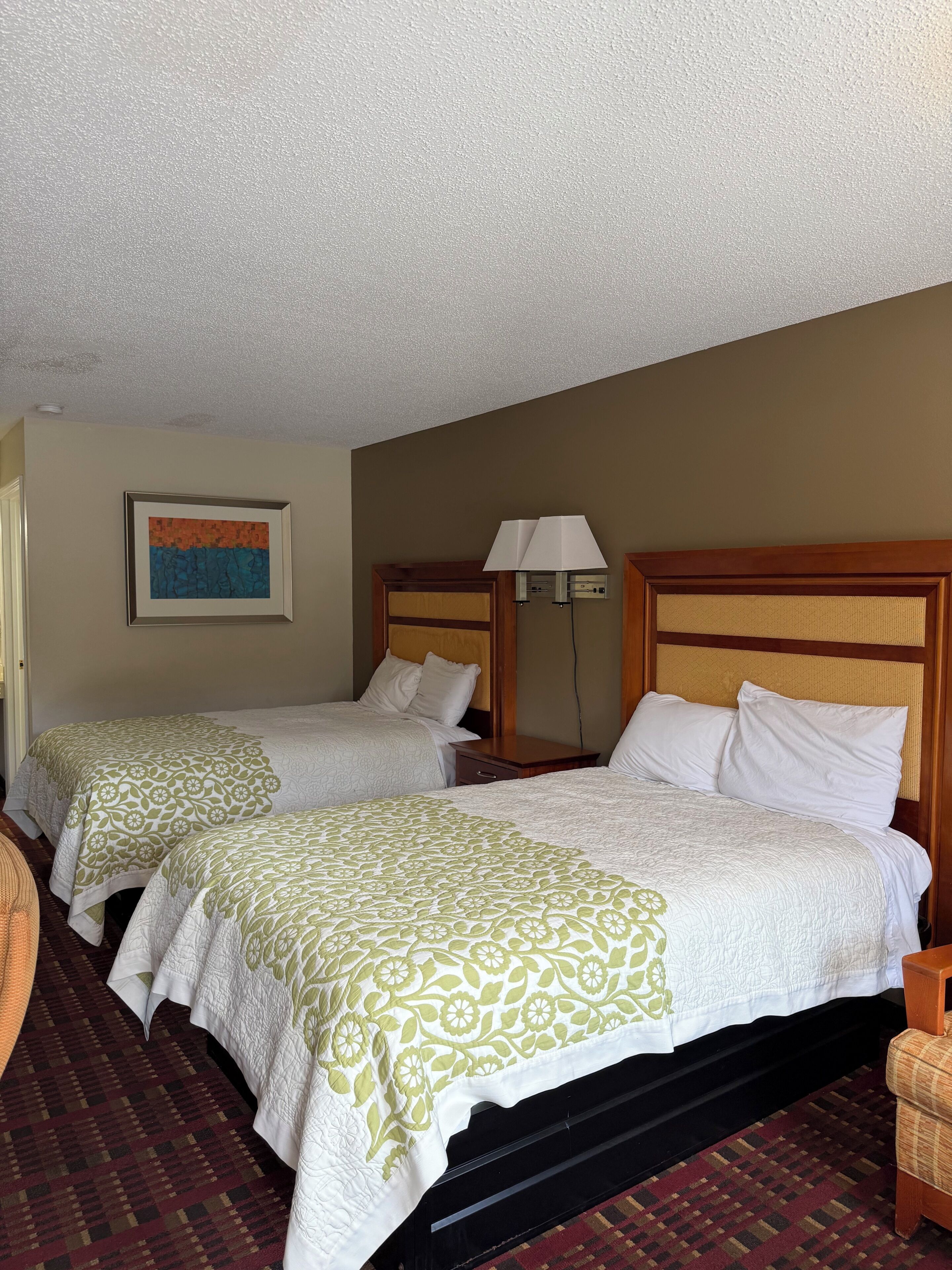 Desk, blackout drapes, iron/ironing board, free WiFi