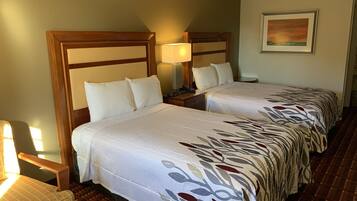 Desk, blackout drapes, iron/ironing board, free WiFi