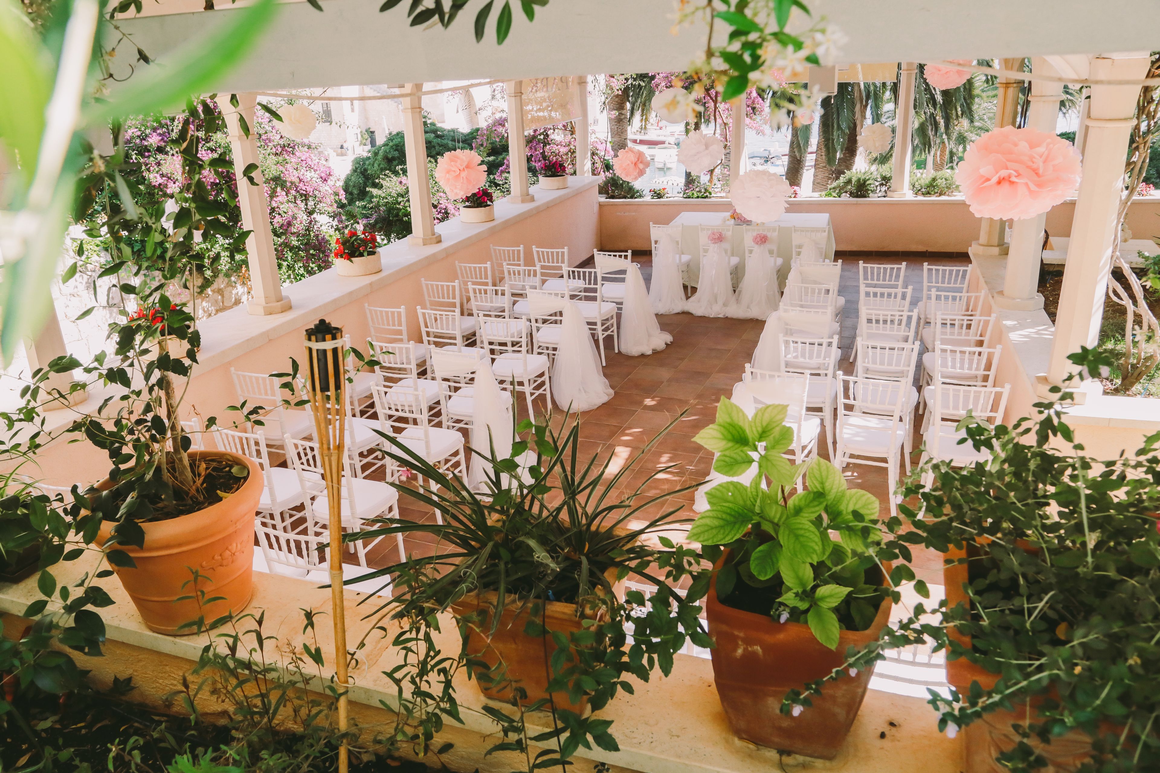 outdoor wedding area