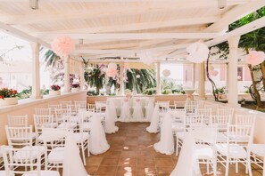 Outdoor wedding area