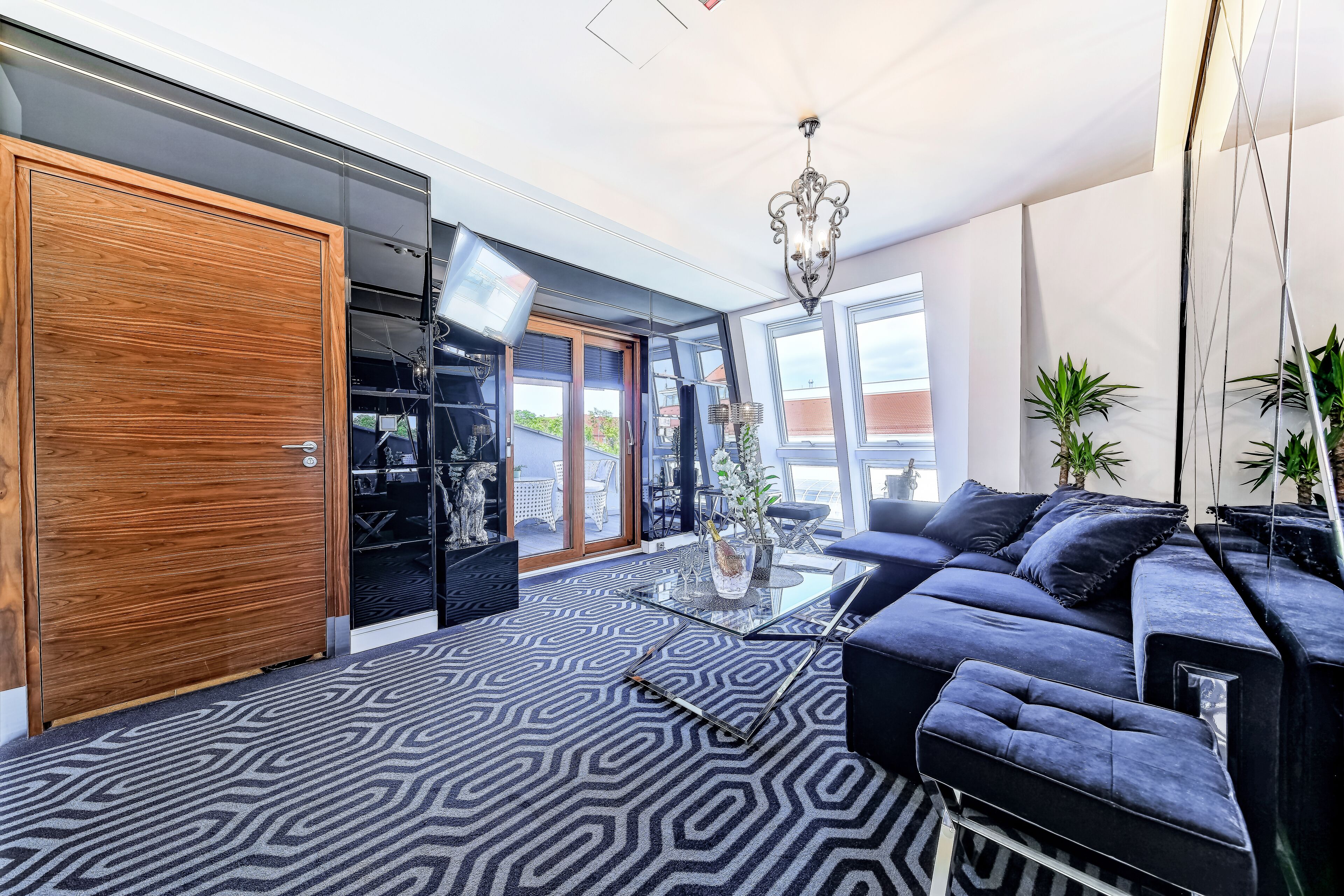 double apartment premium | living area | 32-inch led tv with digital channels, tv