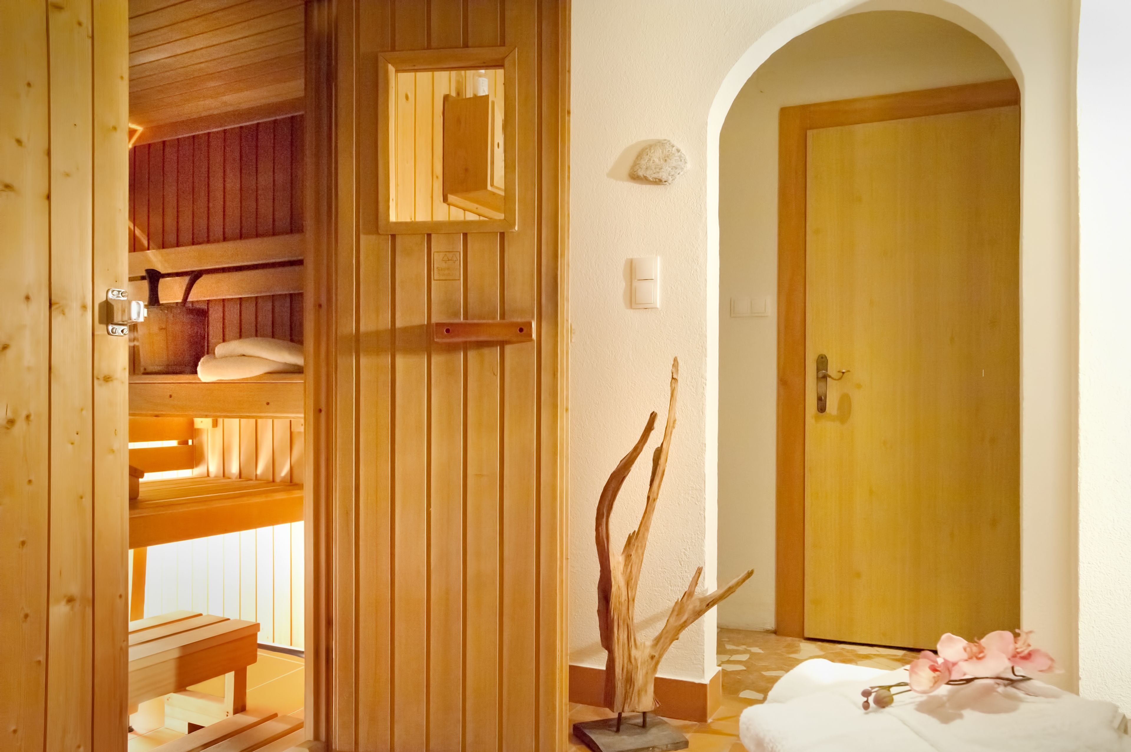 sauna, steam room, massage/treatment rooms