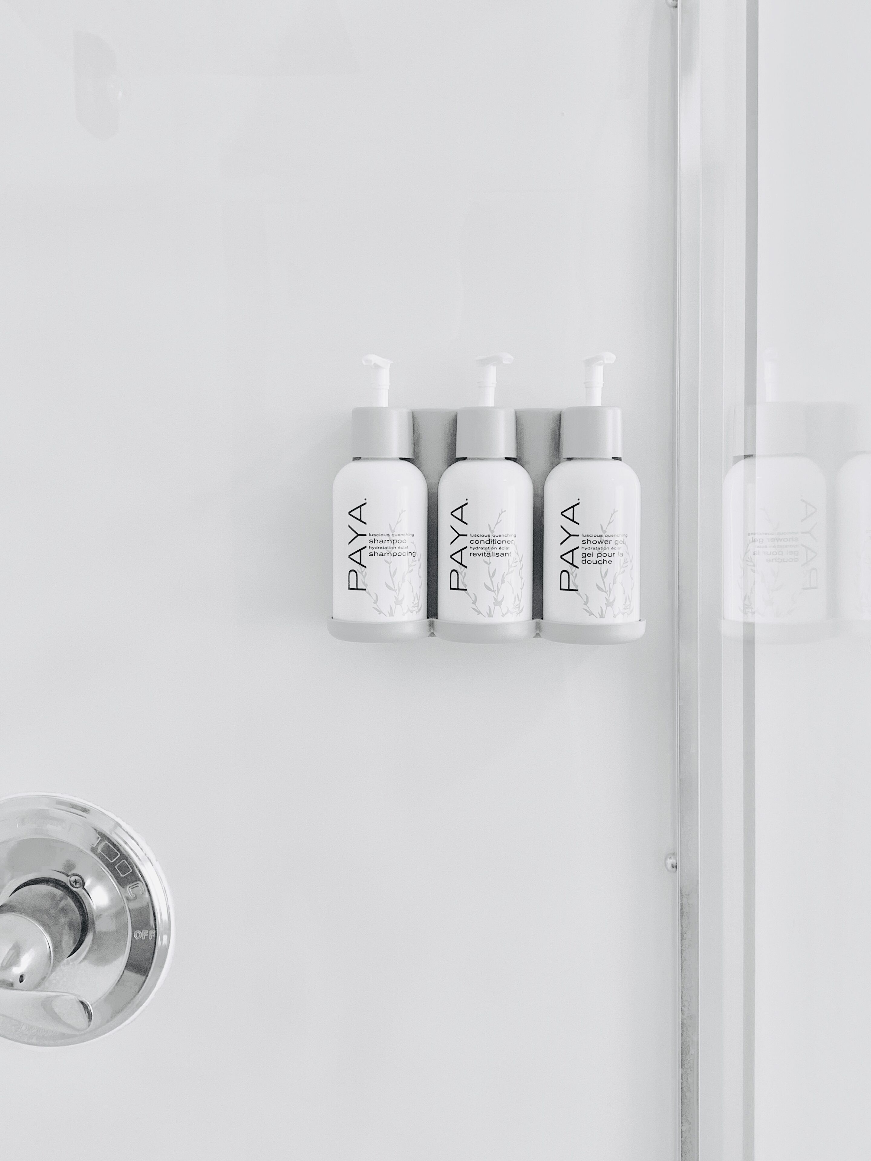 free toiletries, hair dryer, bathrobes, towels