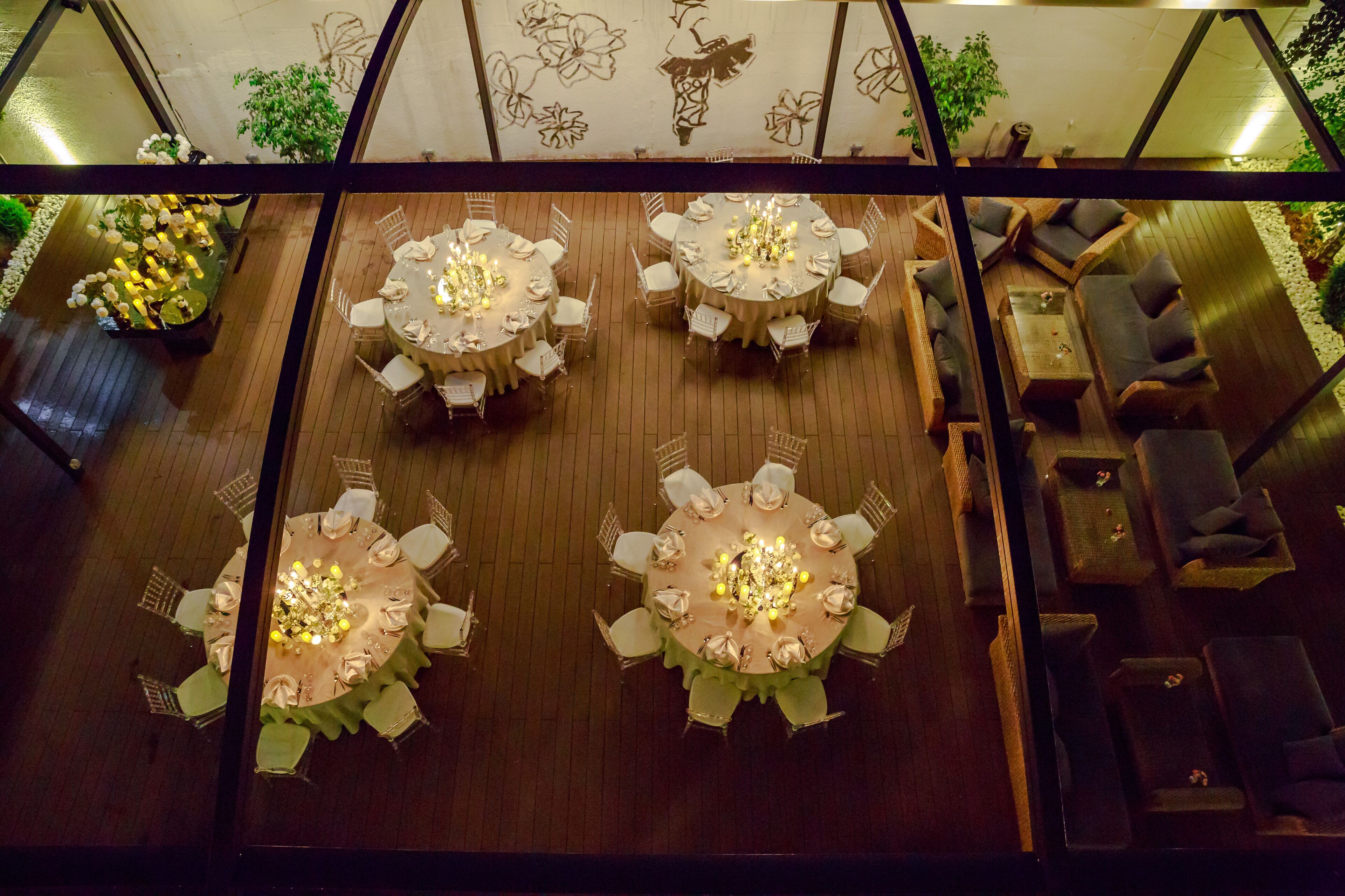 Outdoor wedding area