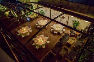 Outdoor wedding area