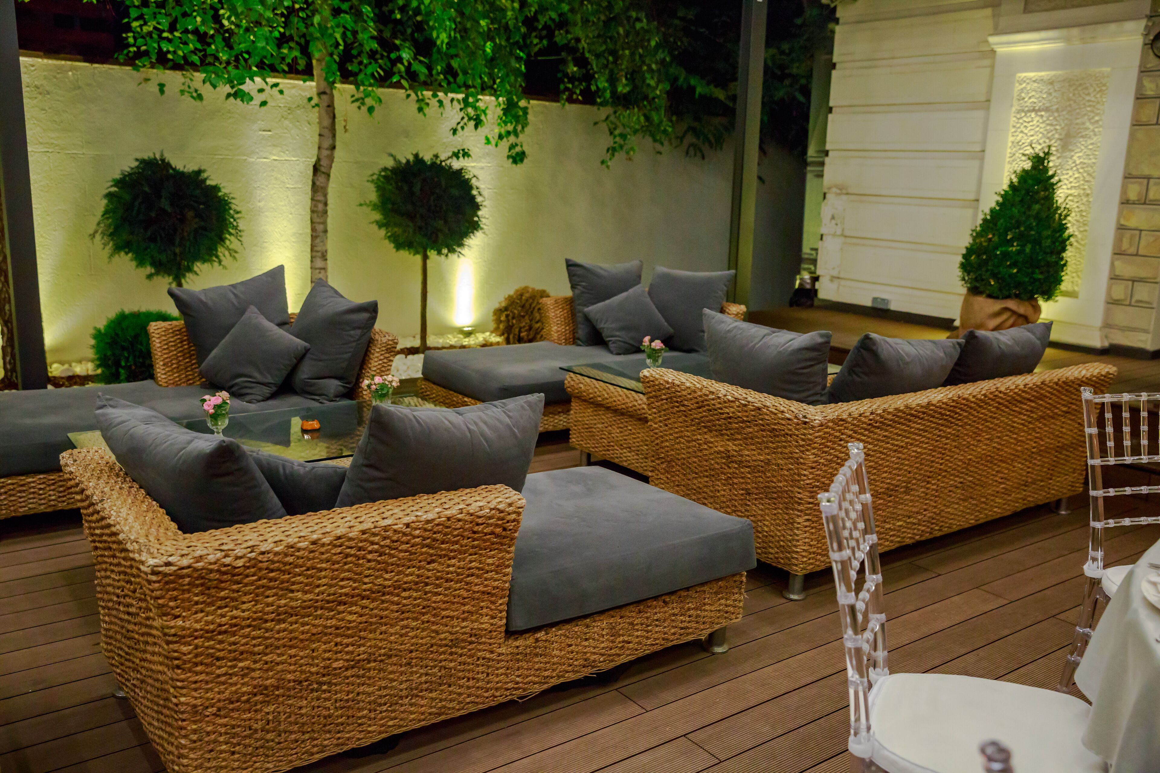 outdoor wedding area