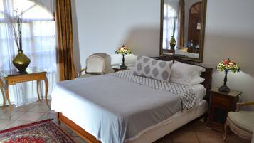 Egyptian cotton sheets, down duvets, pillow-top beds