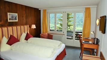 Chambre Double Panoramique, balcon, vue montagne (Eiger)