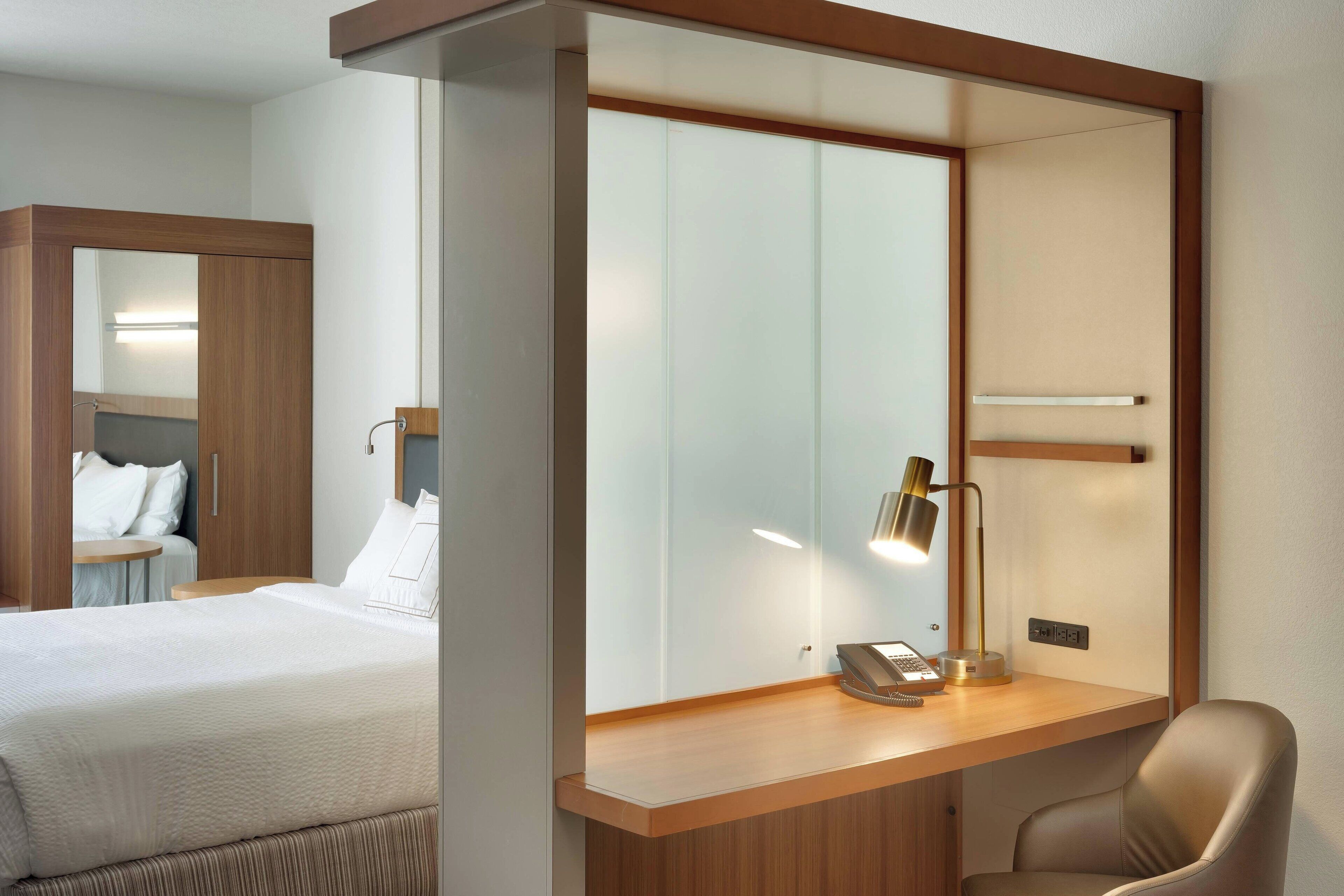 desk, laptop workspace, iron/ironing board, free cots/infant beds