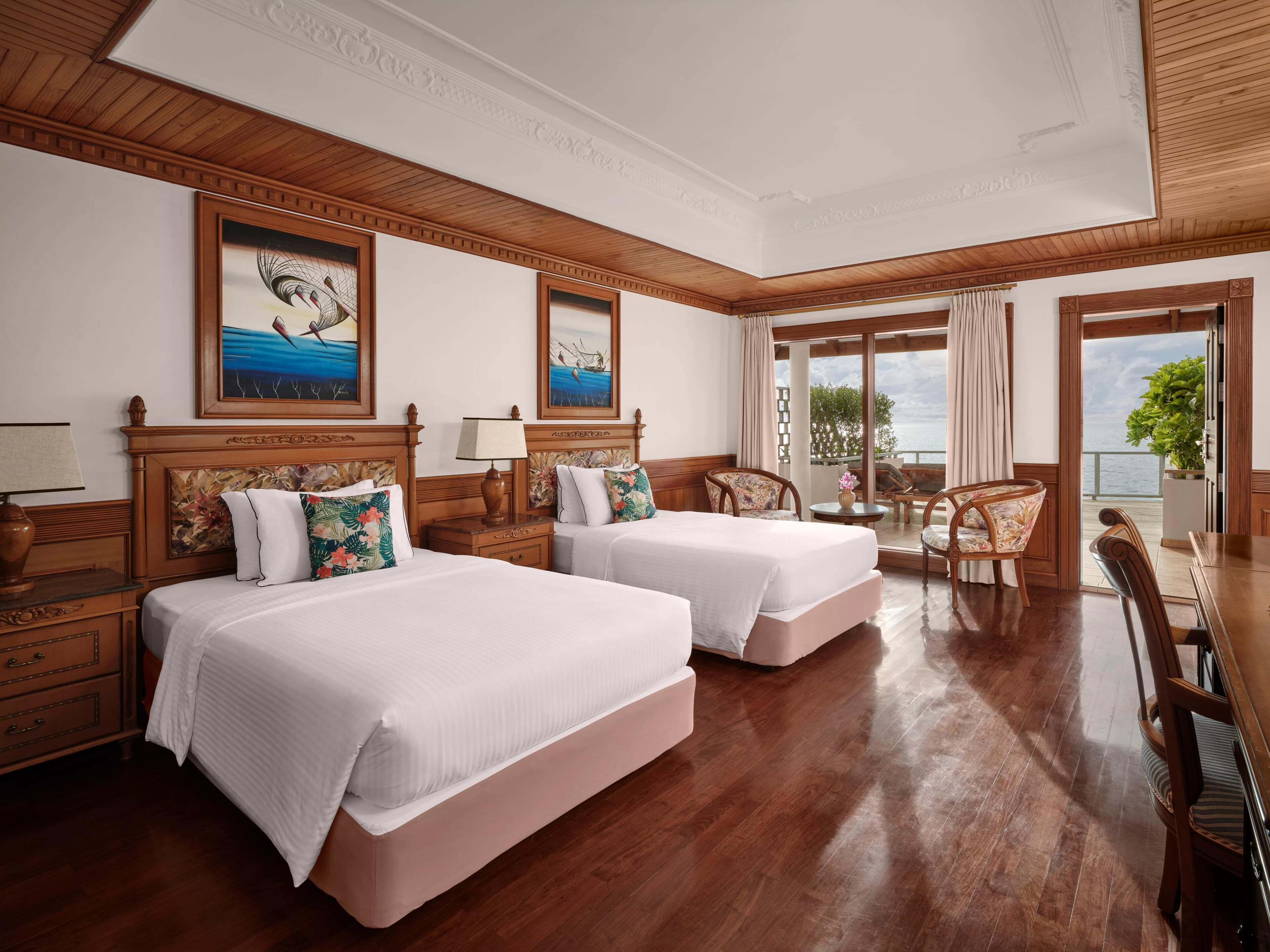executive suite, 2 double beds (two bedroom overwater suite) | beach/ocean view