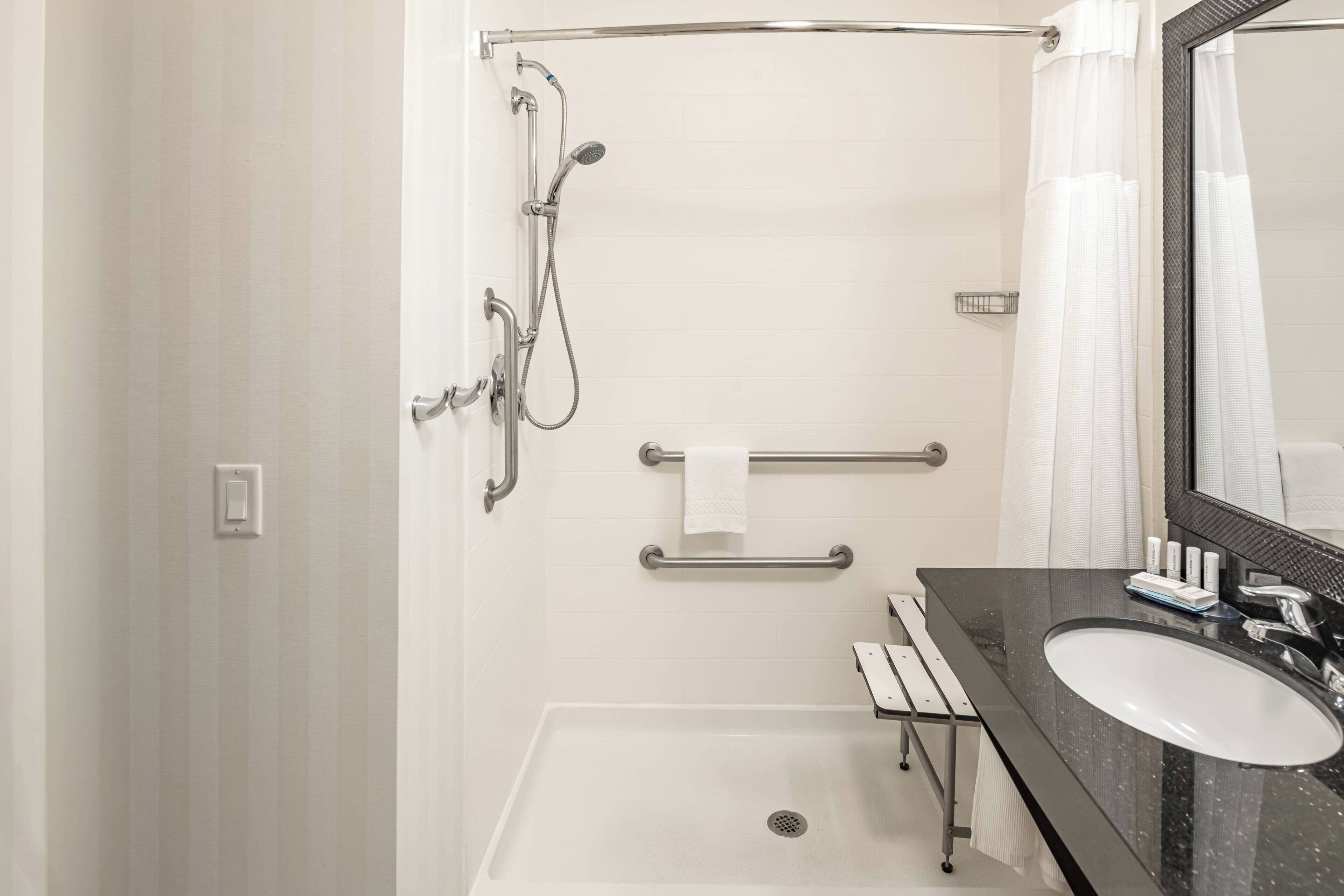 free toiletries, hair dryer, towels, soap