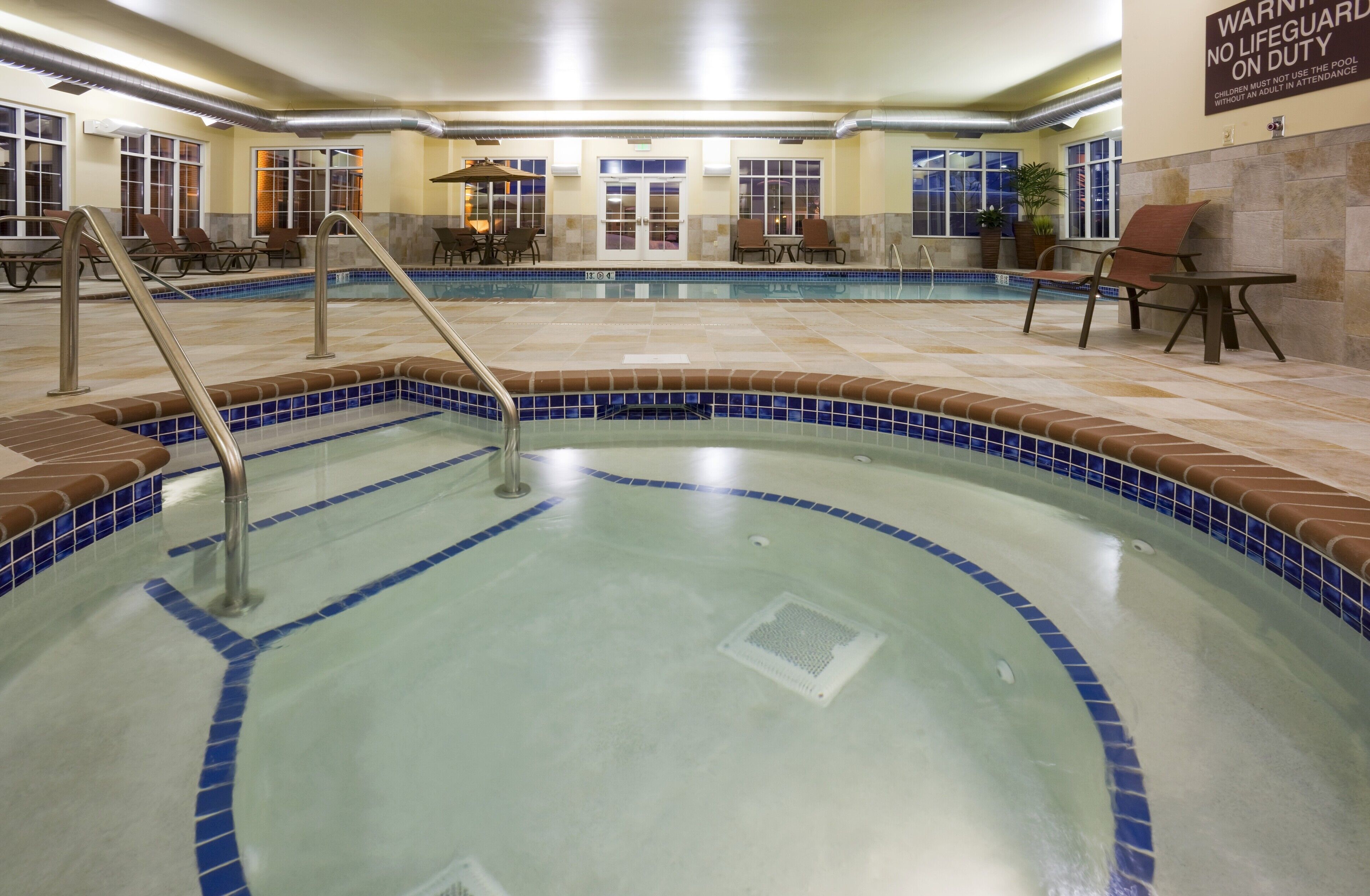 Indoor pool, open 6 AM to 11 PM, sun loungers
