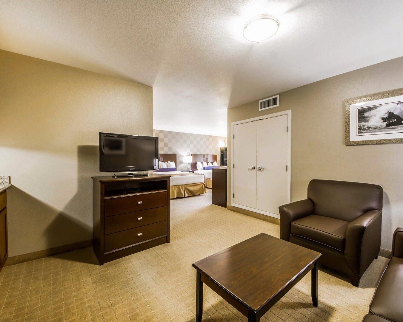Egyptian cotton sheets, pillow-top beds, in-room safe, desk