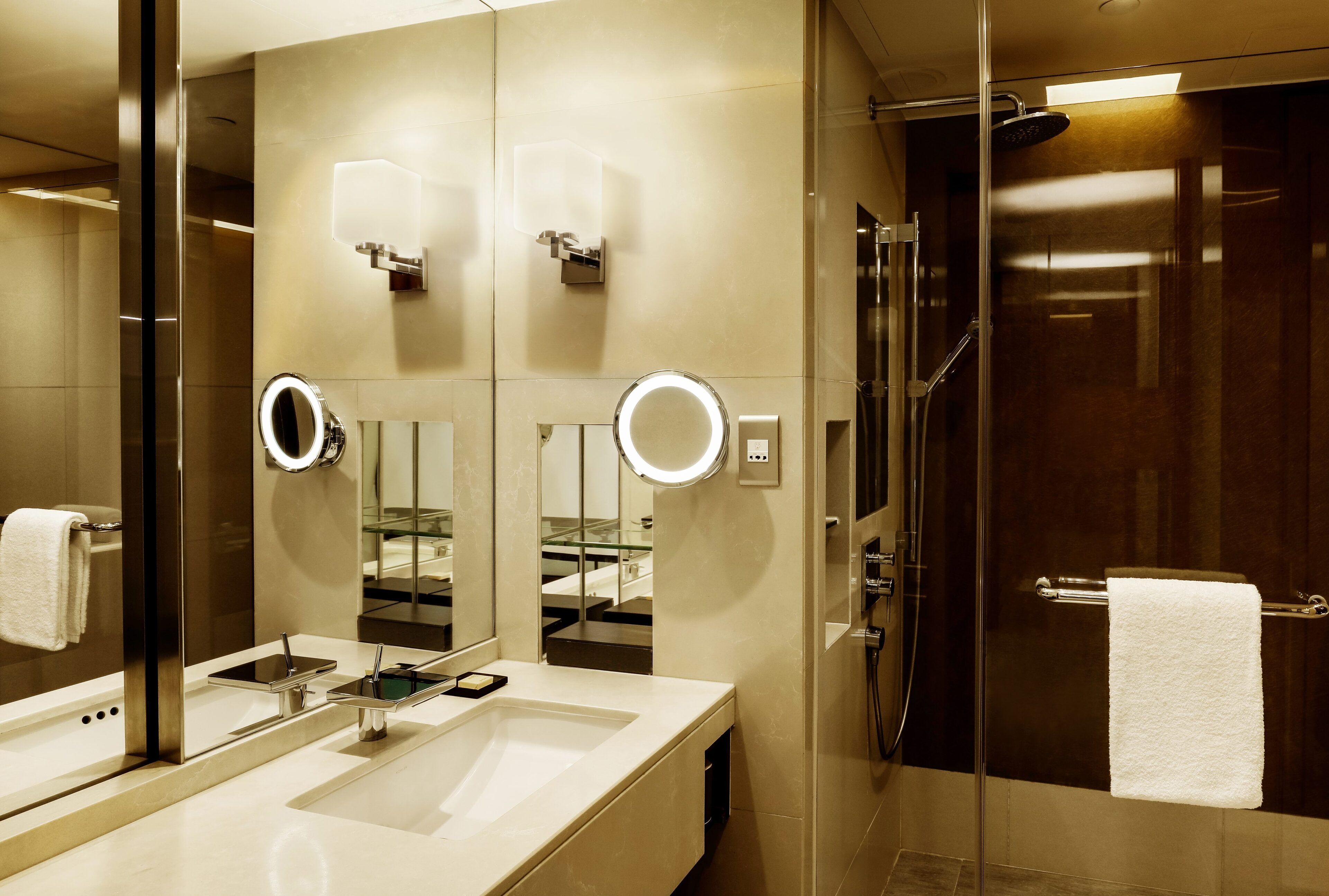 hair dryer, bathrobes, slippers, towels