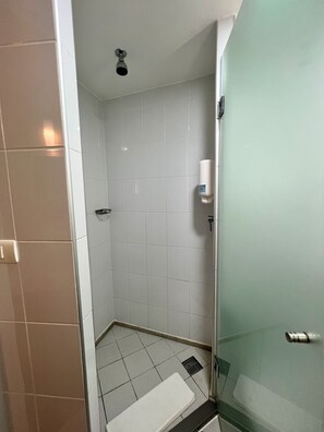 Eco-friendly toiletries, hair dryer, towels