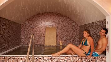Sauna, dampbad, tyrkisk bad/hammam, kropsbehandlinger