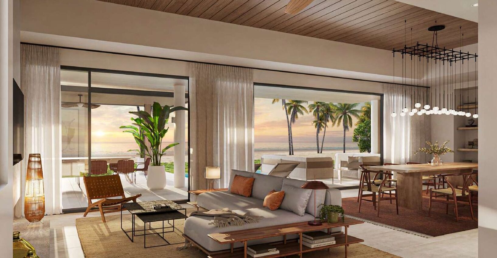 Vista para praia/oceano