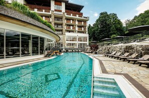 2 indoor pools, outdoor pool, open 8:00 AM to 8:00 PM, pool umbrellas - Grand Tirolia Kitzbühel - Member of Hommage Luxury Hotels Collection (Kitzbuhel)