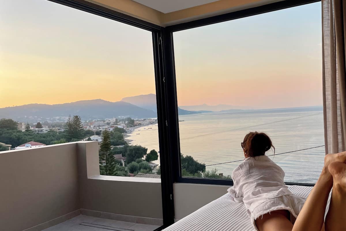 Premium Villa Sea View with Private Hot-Tub and Heated Pool | 1 chambre, draps en coton égyptien, literie de qualité