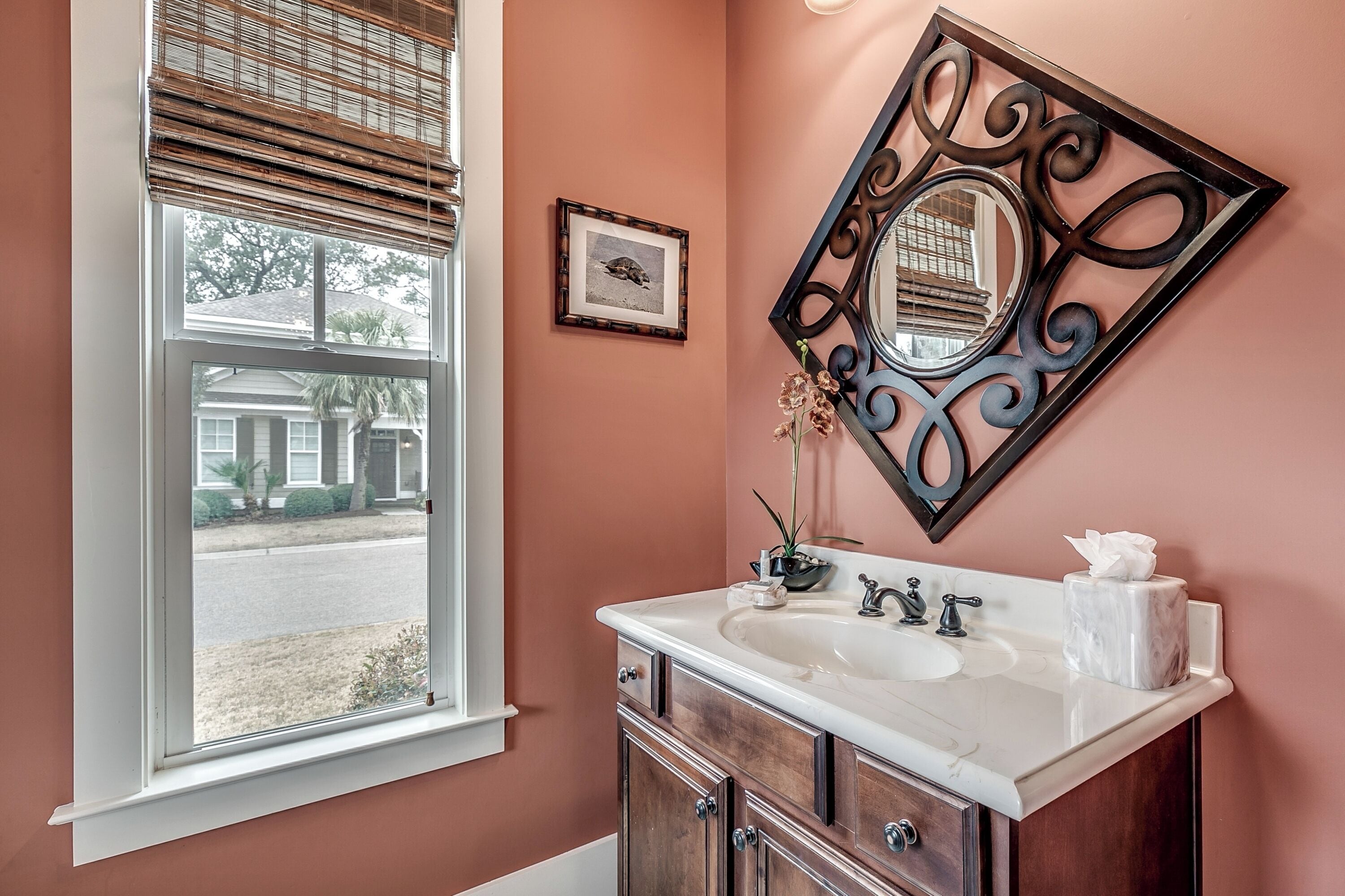 dominica three bedroom house | bathroom | hair dryer, towels, soap, shampoo