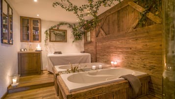 Sauna, body treatments, aromatherapy, hot stone massages