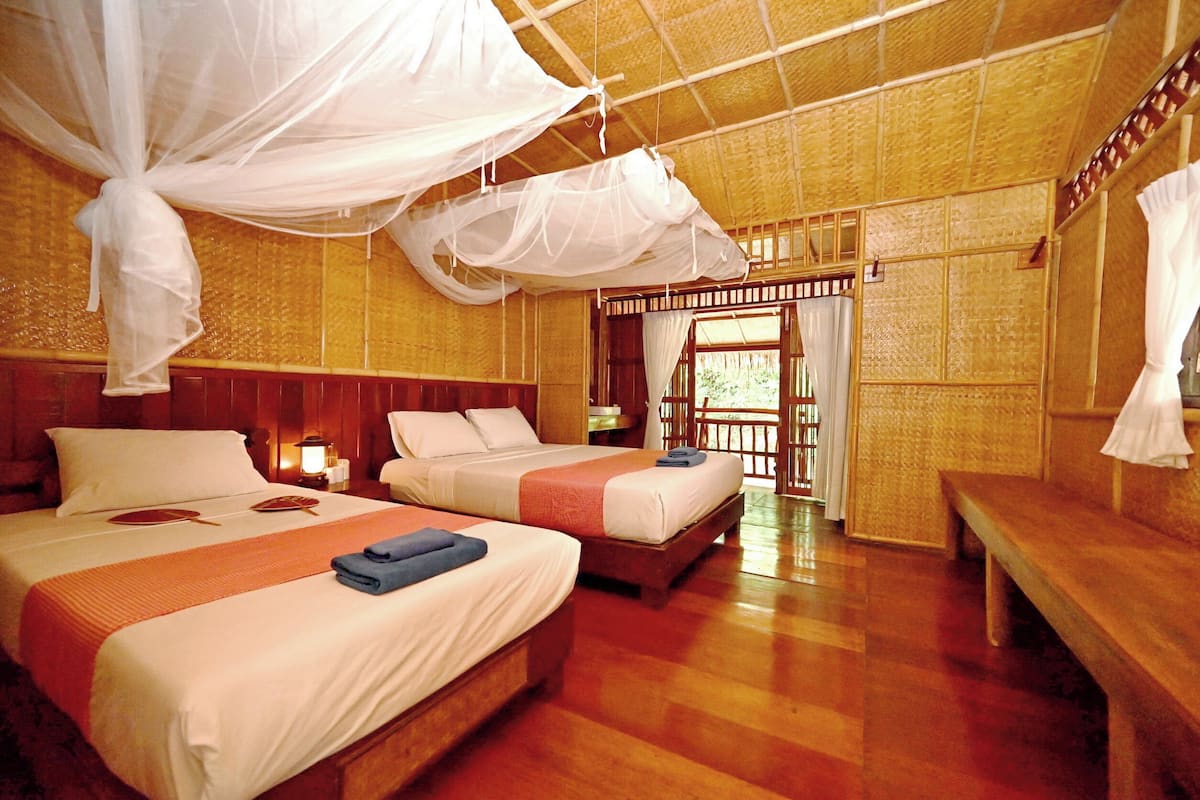 jungle vibe dinner breakfast and join boat check in - check out | 1 bedroom, desk, bed sheets