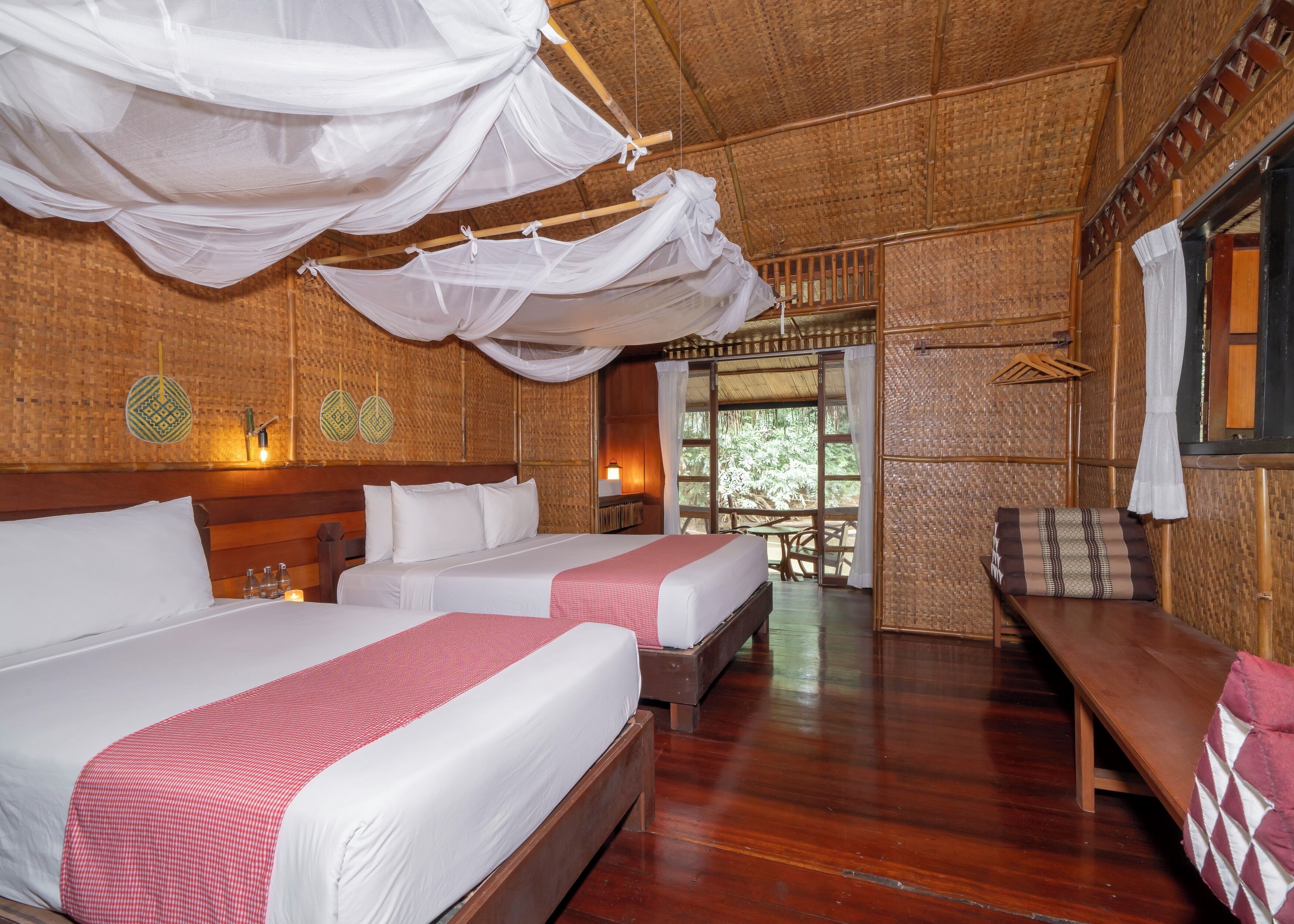 Jungle Vibe Dinner Breakfast and Join boat check in - check out | Desk, bed sheets