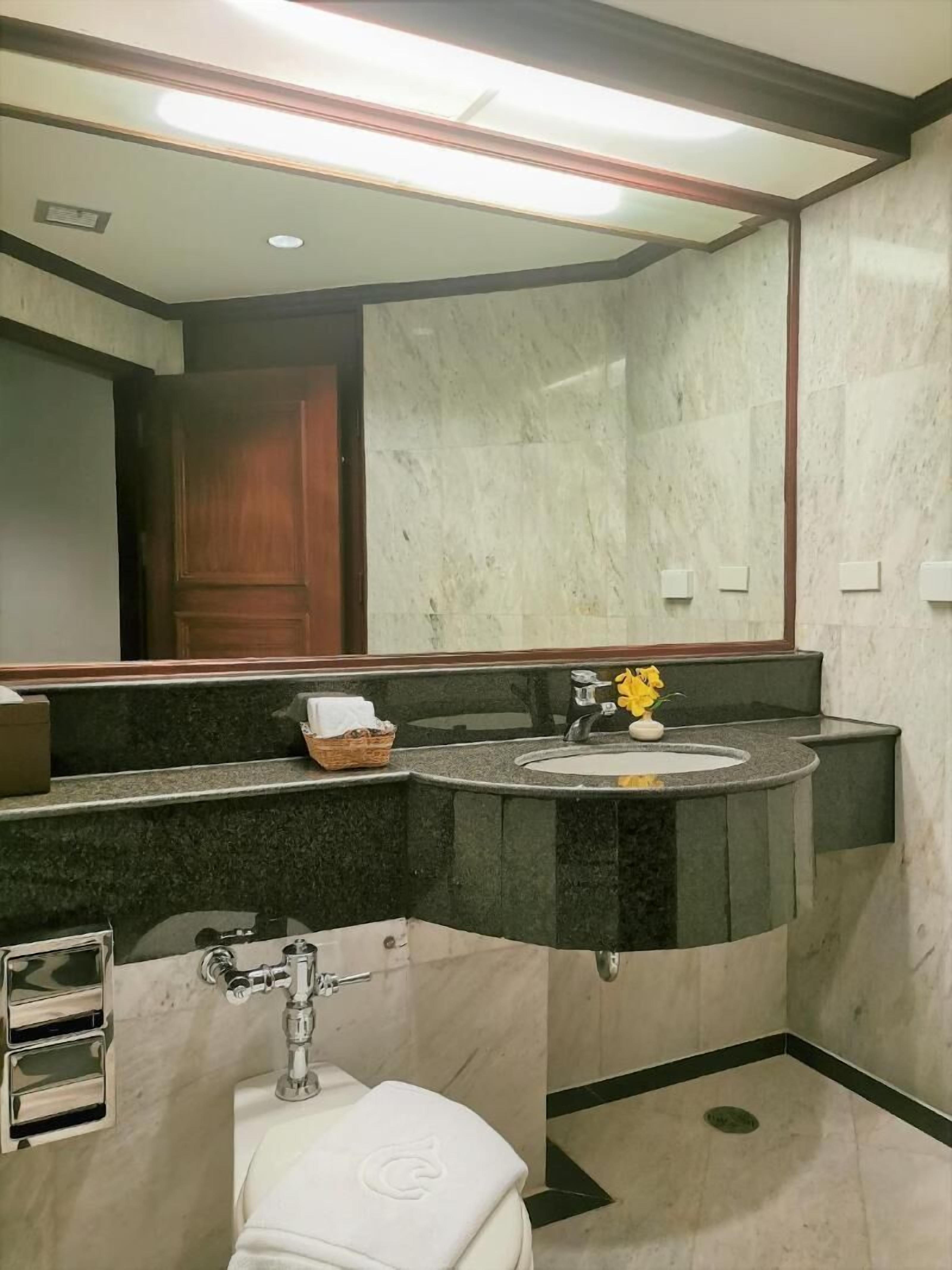 Bathroom | Hair dryer, bathrobes, slippers, bidet