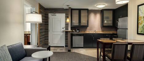 1 bedroom, desk, laptop workspace, iron/ironing board