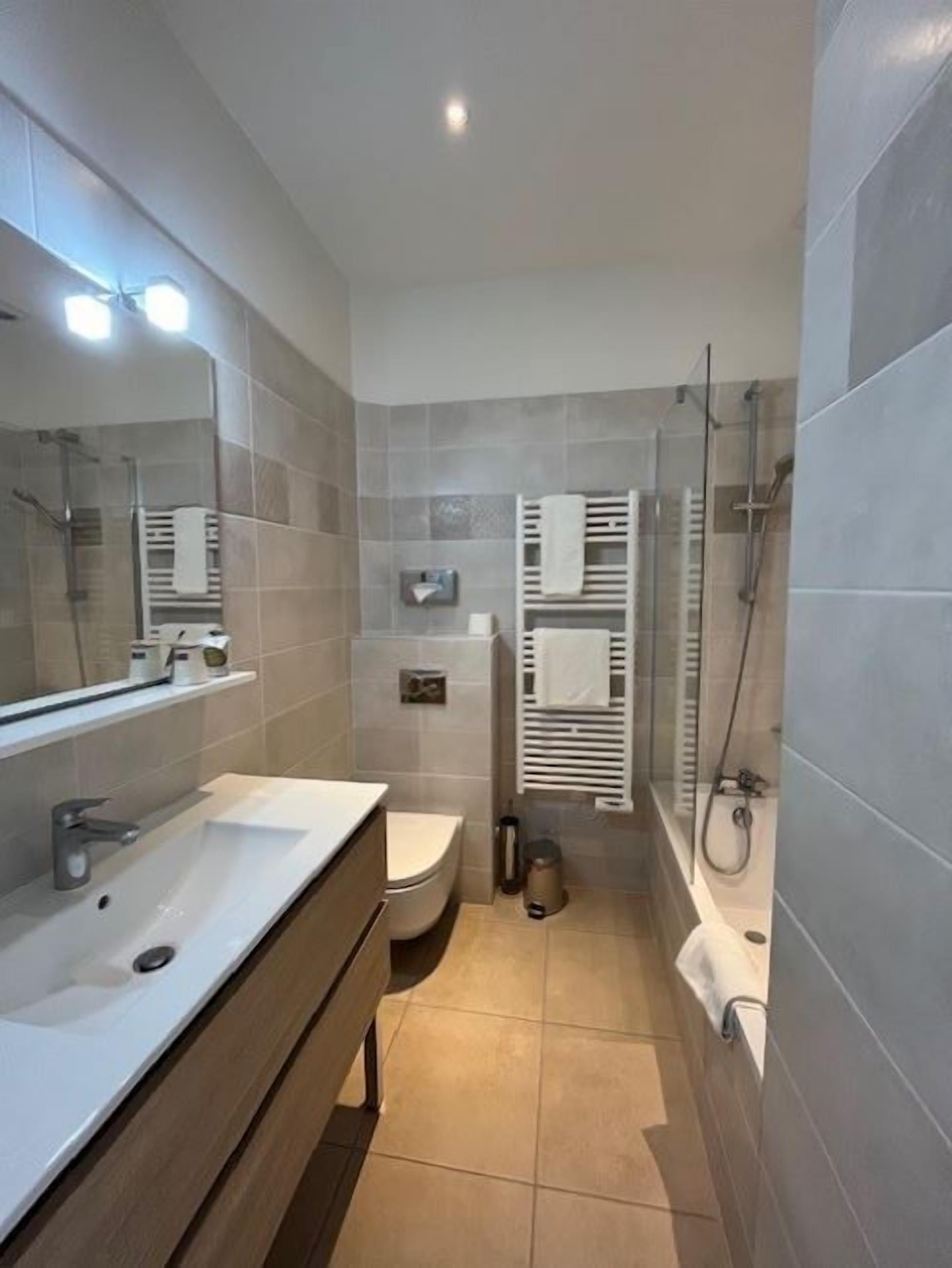 standard double room | bathroom | free toiletries, hair dryer, towels