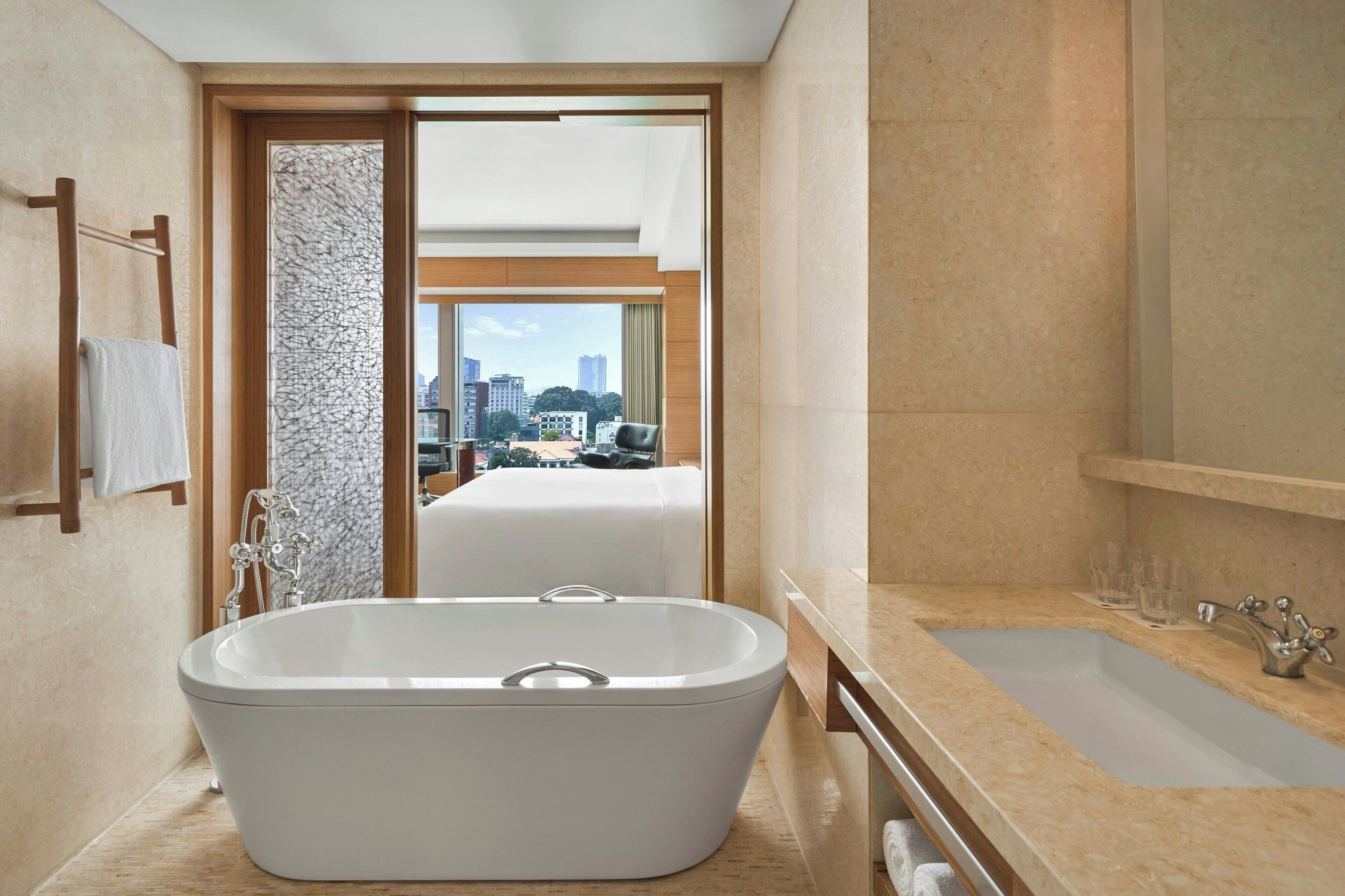 free toiletries, hair dryer, bathrobes, slippers