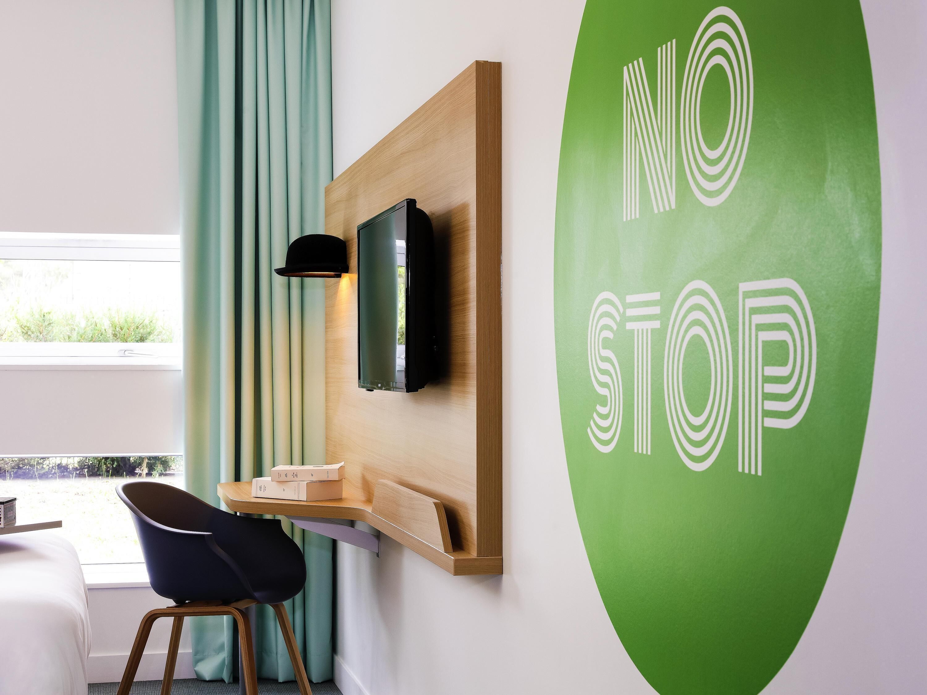 desk, blackout curtains, soundproofing, iron/ironing board