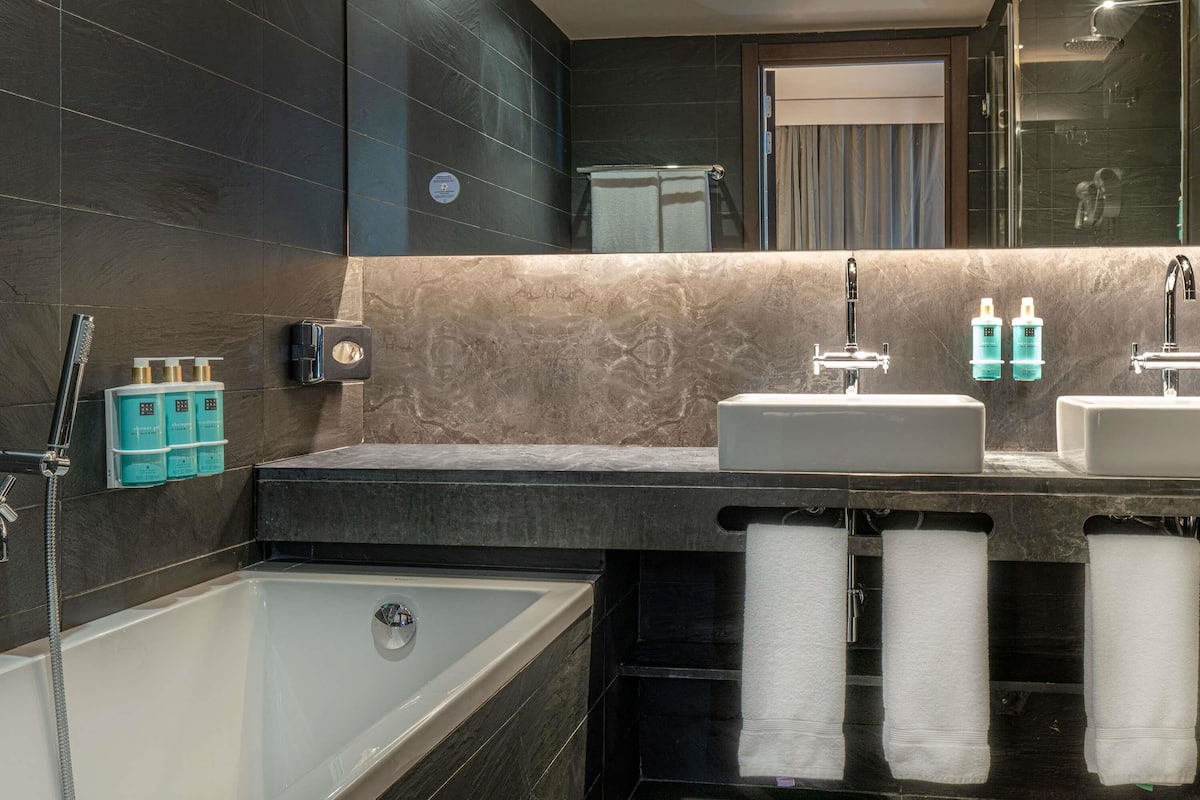 suite, 1 queen bed with sofa bed | 1 bedroom, hypo-allergenic bedding, in-room safe, desk