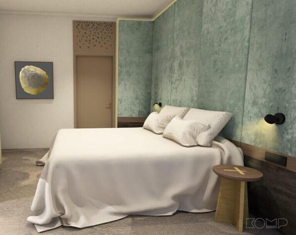 Deluxe Double Room | 1 slaapkamer, een minibar, een kluis op de kamer, een bureau