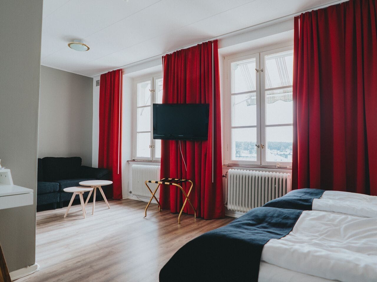 Double Room | Desk, blackout drapes, iron/ironing board, free cribs/infant beds