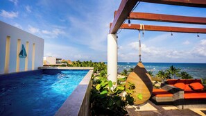 Panoramic Penthouse, 2 Bedrooms, 2 Bathrooms, Ocean View | Terrace/patio - The Elements Oceanfront & Beachside Condo Hotel (Playa del Carmen)