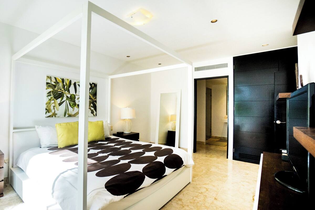 1 habitación y ropa de cama de alta calidad