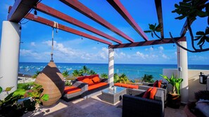 Panoramic Penthouse, 2 Bedrooms, 2 Bathrooms, Ocean View | Terrace/patio - The Elements Oceanfront & Beachside Condo Hotel (Playa del Carmen)
