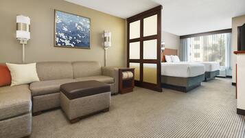 Down duvets, pillow-top beds, in-room safe, desk