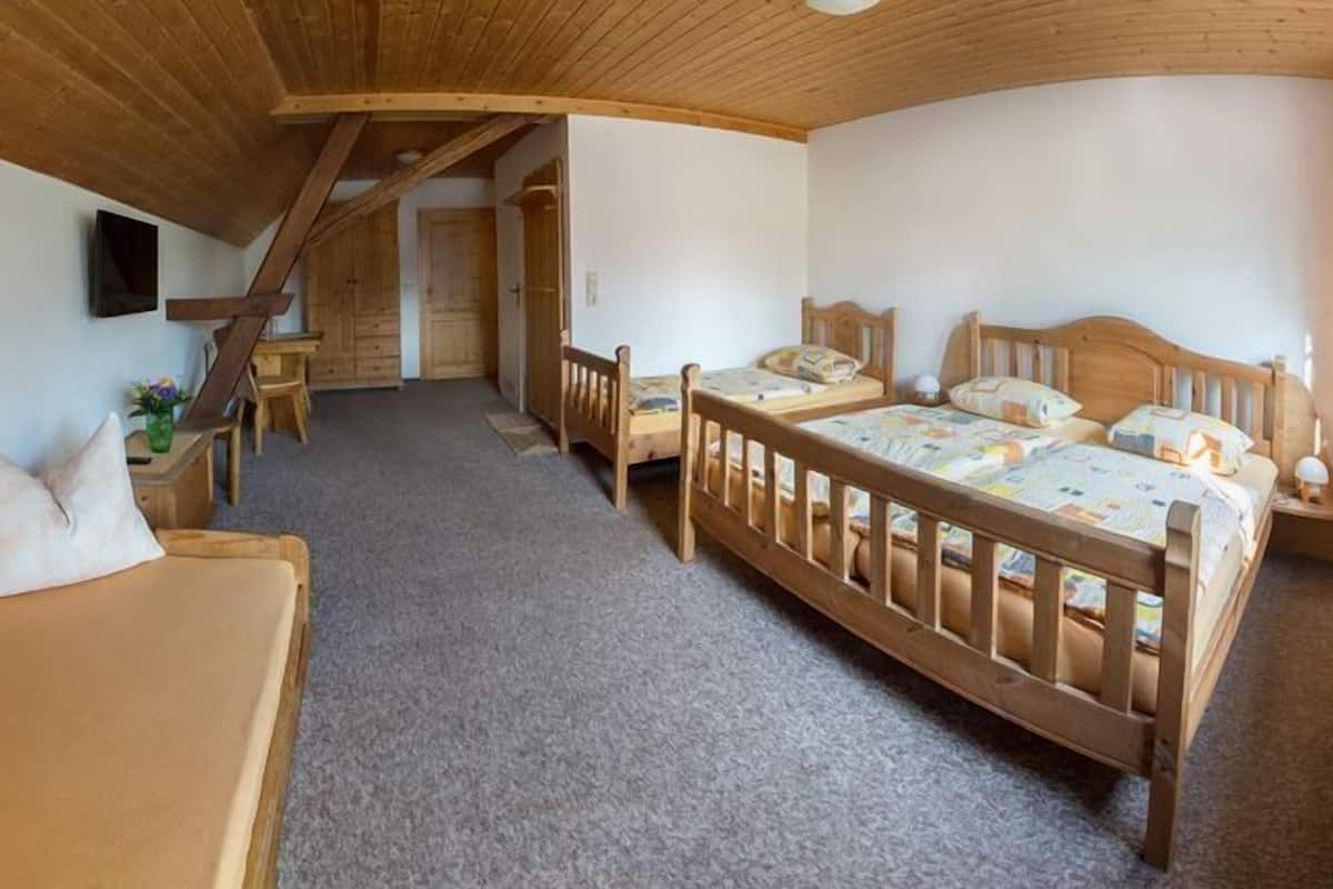 Habitación clásica con 1 cama matrimonial o 2 individuales | Escritorio, camas extra, wifi gratis y ropa de cama