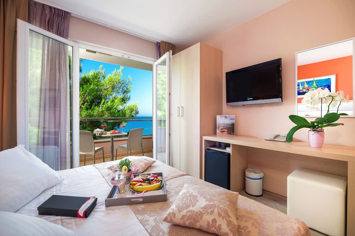 Chambre Double ou avec lits jumeaux, balcon, vue mer