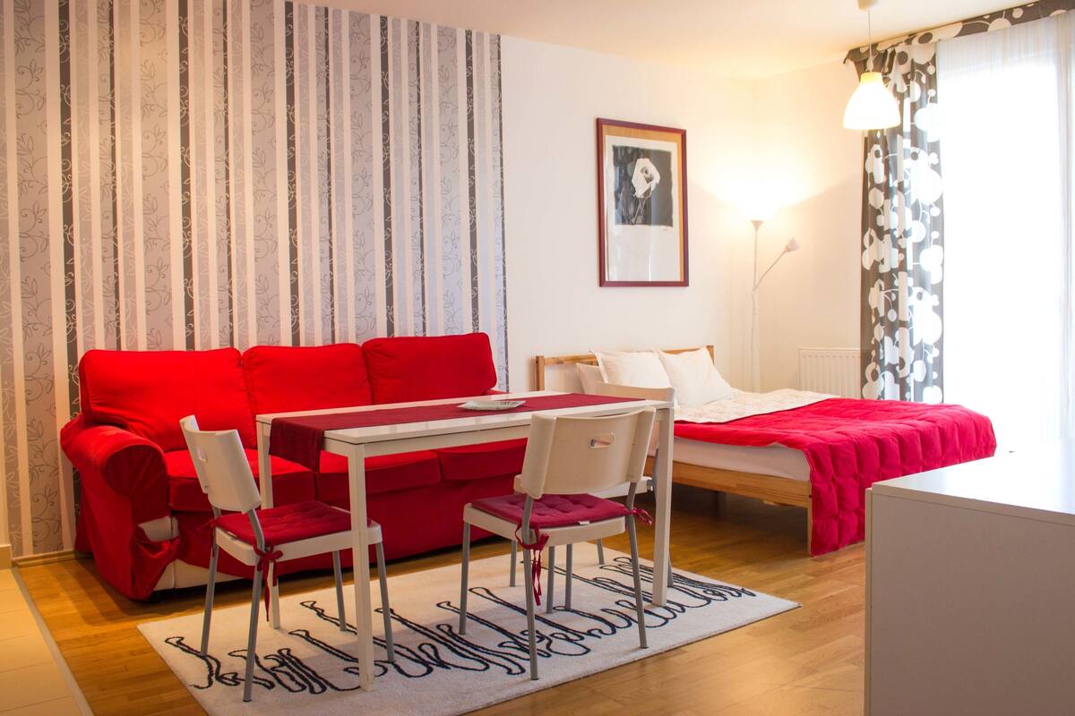 Executive studio | 1 slaapkamer, een bureau, een strijkplank/strijkijzer, gratis wifi