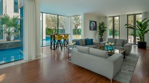 Fairmont Villa | Living area | LCD TV - Fairmont Bab Al Bahr (Abu Dhabi)