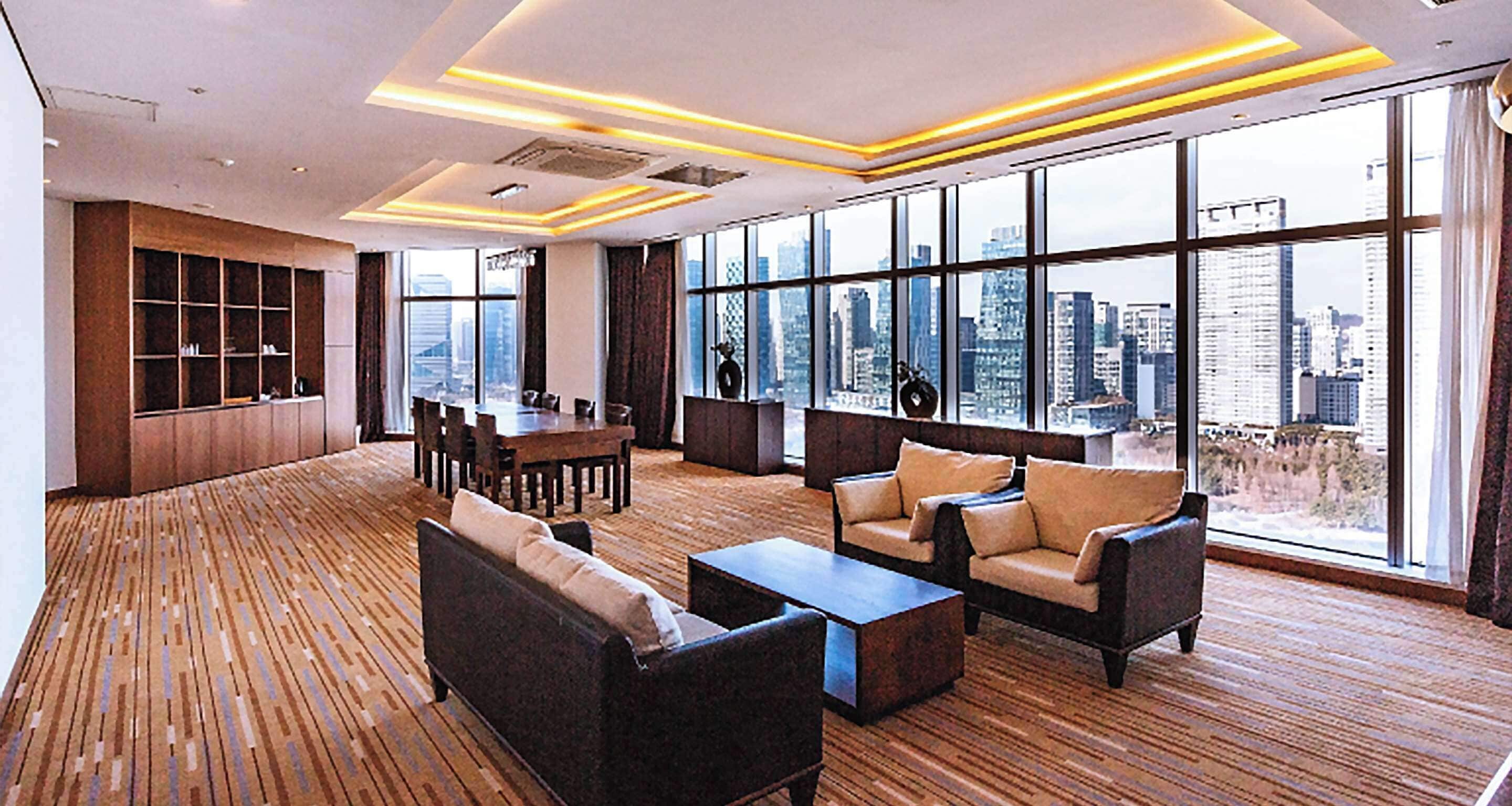 suite, 2 queen beds, non smoking, jetted tub (living room;presidential) | premium bedding, free minibar items, in-room safe, desk