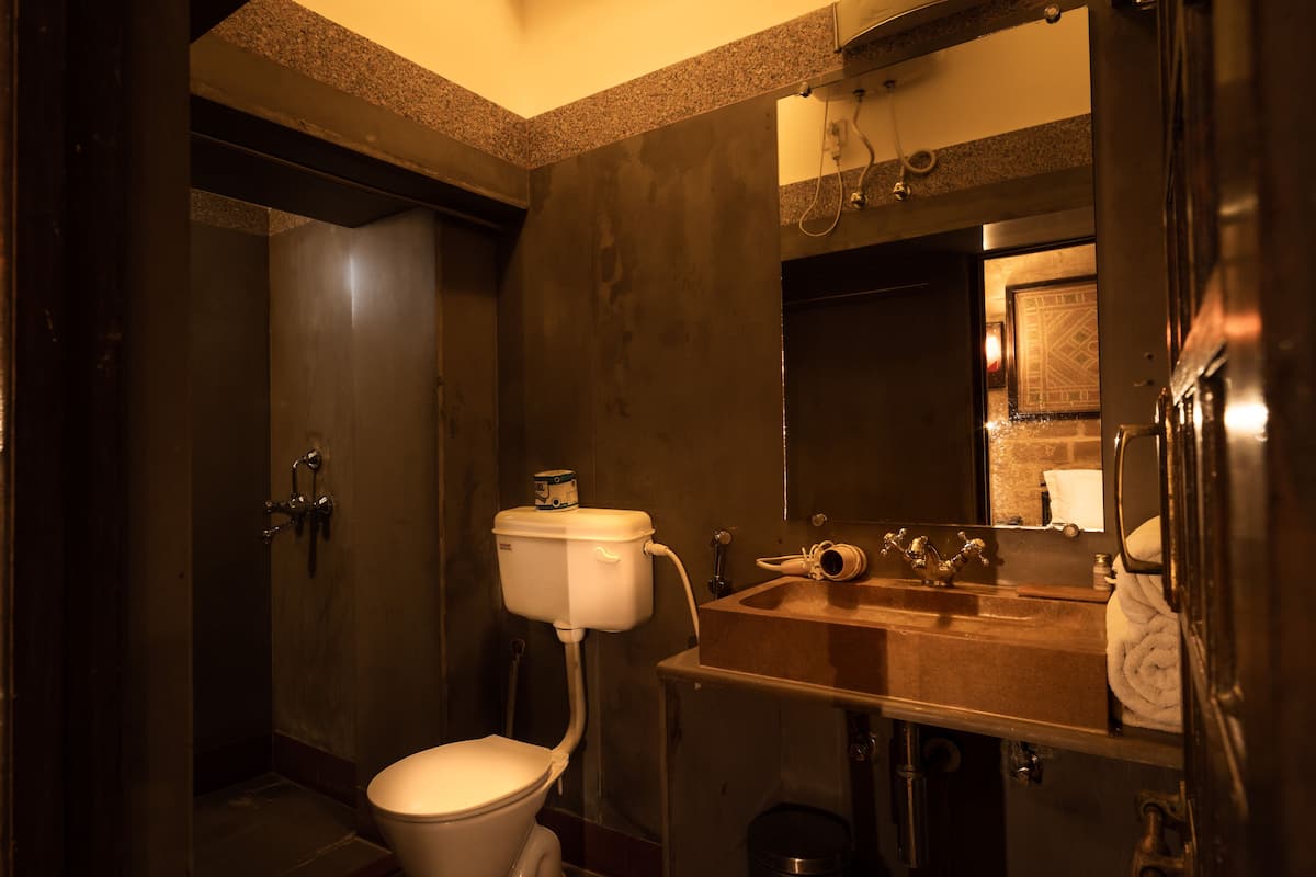 deluxe rooms (ground floor) | bathroom | shower, free toiletries, hair dryer, towels