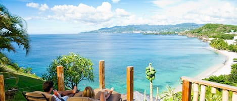 Panoramic-Villa, 1 Schlafzimmer, Whirlpool, Meerblick | Balkon